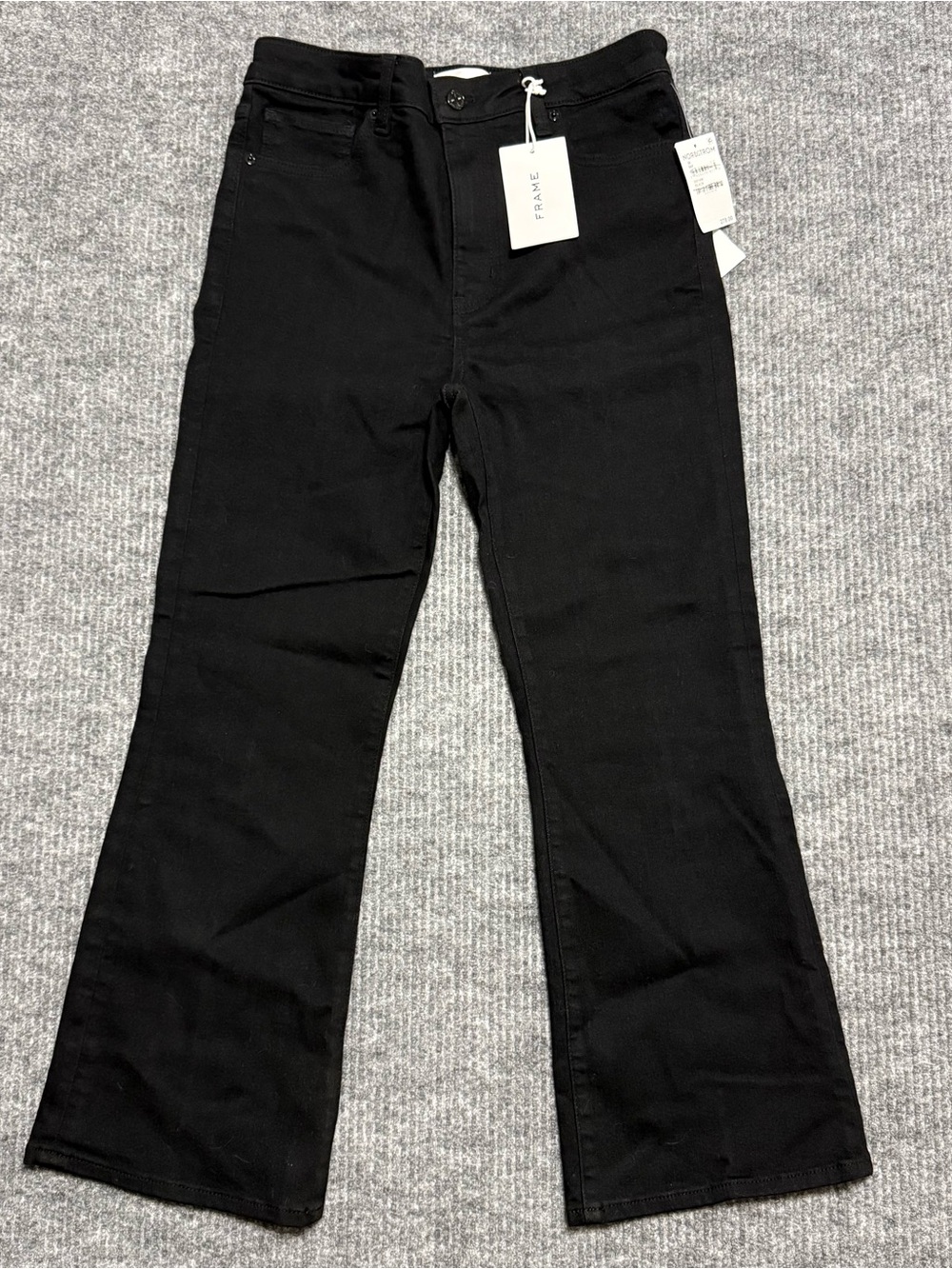 New FRAME The Reboot High Waist Ankle Length Bootcut Jeans Black Size 30 - Picture 5 of 12